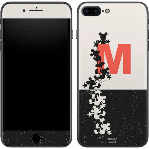 Disney Mickey Mouse Stacked Silhouette Split iPhone 8 Plus Skin
